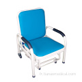 Chaise d&#39;hôpital en PVC bleu